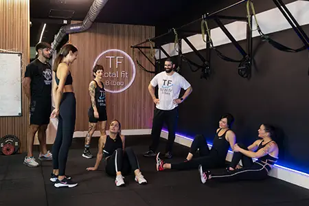 entrenamientos de trx en nuestro gimnasio de Santutxu. Bilbao